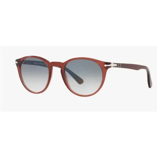 Persol 0PO 3152S 90623F Transparent Red/gray Gradient Round Men`s Sunglasses