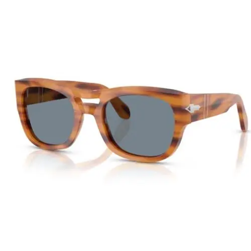 Persol 0PO0064S 960/56 Striped Brown/light Blue Soft Square 54mm Men`s Sunglases