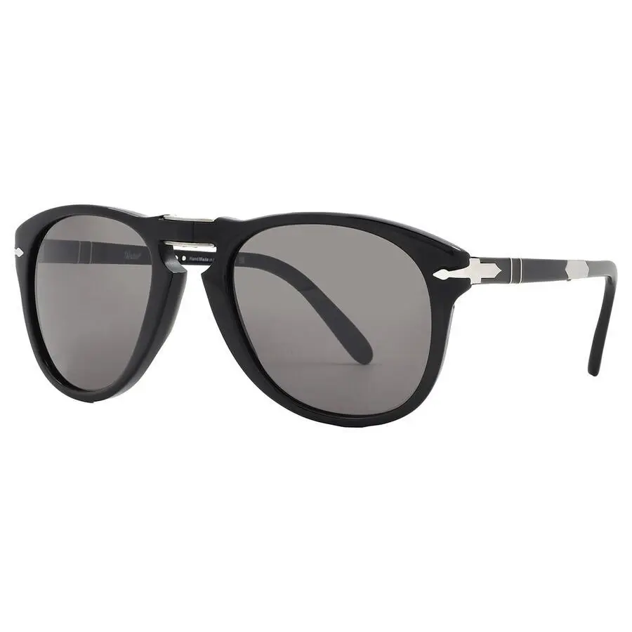 Persol PO0714SM 95/B1 Steve Mcqueen Sunglasses Black Frame Dark Grey 54mm