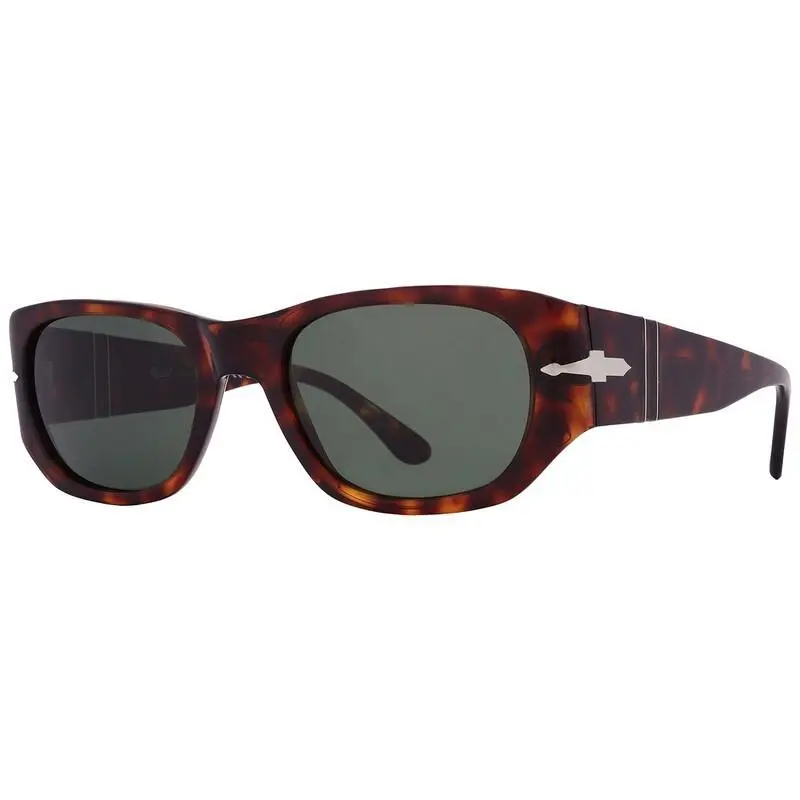 Persol PO3307S 24/31 Sunglasses Havana Frame Green Lens 52mm