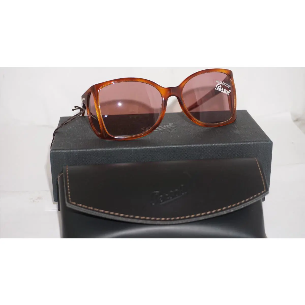 Persol Sunglasses Terra di Siena Brown Violet Wrap PO0006 96/4R 54 17 125