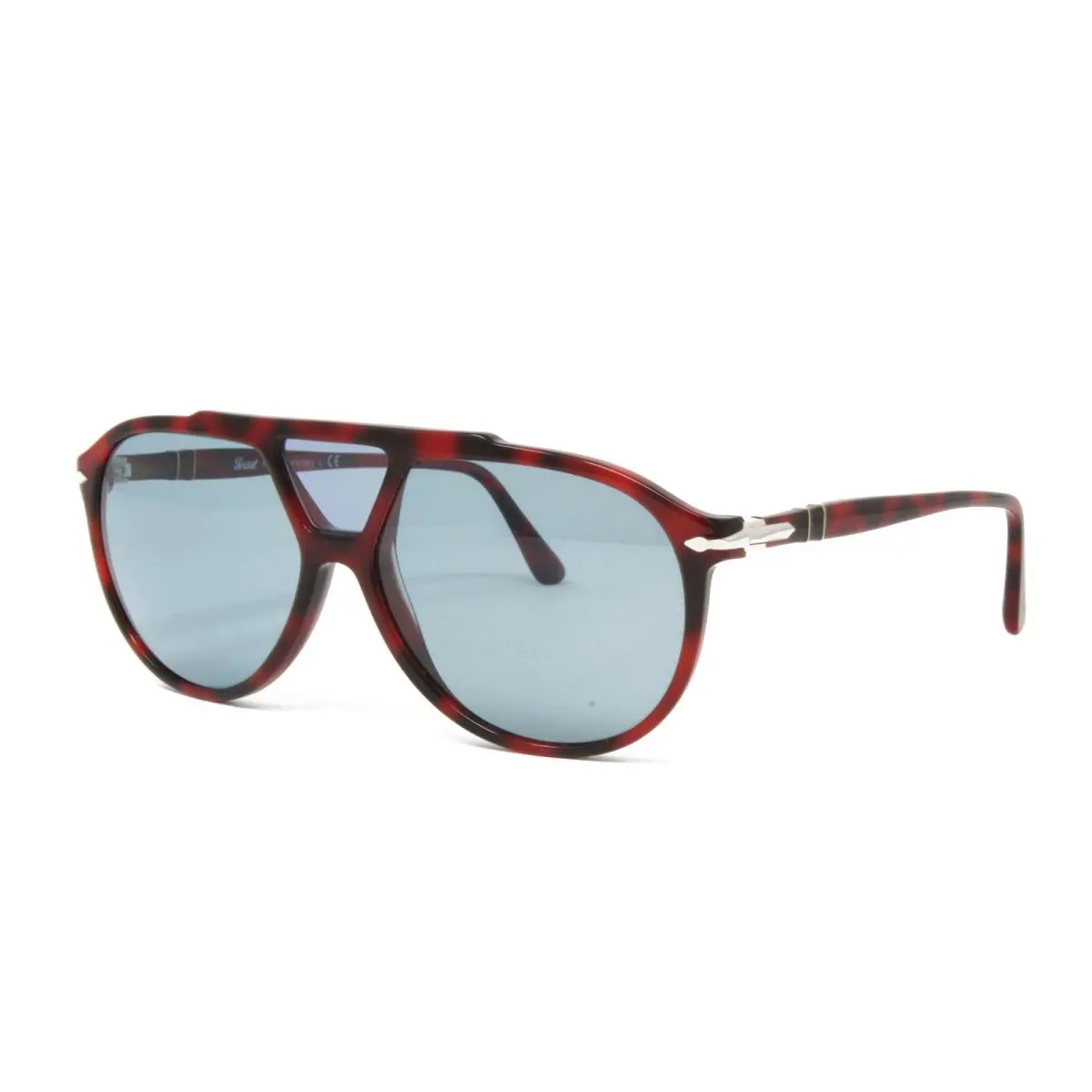 Persol Men`s Aviator Sunglasses PO3217S 11003R Red Havana 59mm Polarized Lens