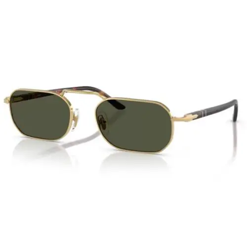 Persol 0PO1020S 515/31 Gold-havana/green Oval Shape Unisex Sunglasses - Frame: Gold-Havana, Lens: Green