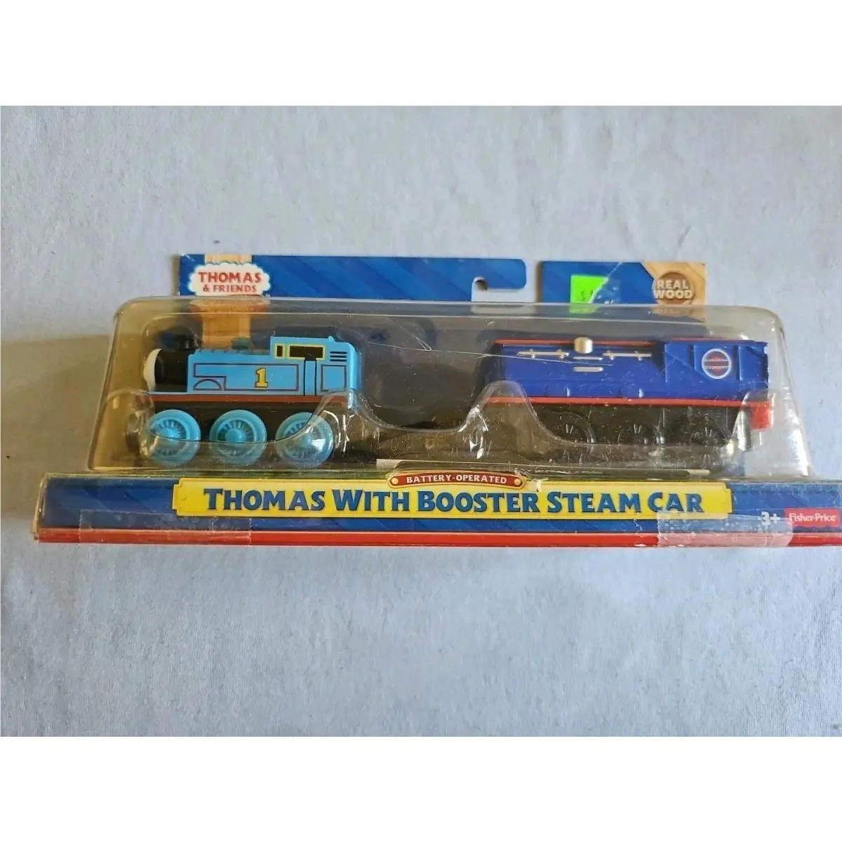 Thomas Friends Wooden Railway Thomas with Booster Steam Car Good Package Read