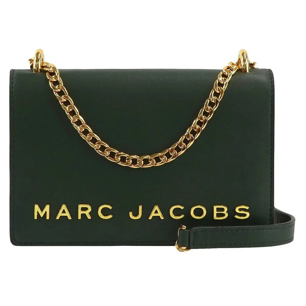 Marc Jacobs Mini Double Take Leather Crossbody Bag Kombu Green - Retail