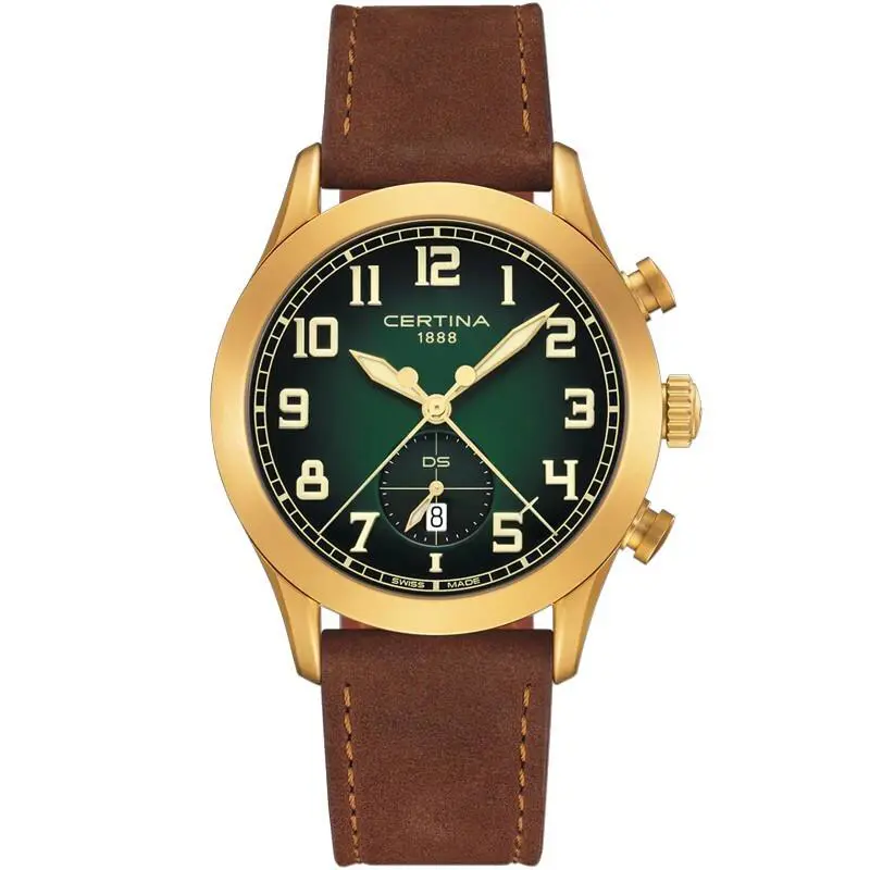 DS Pilot 43mm Green Dial Men`s Watch C0246173609200 by Certina