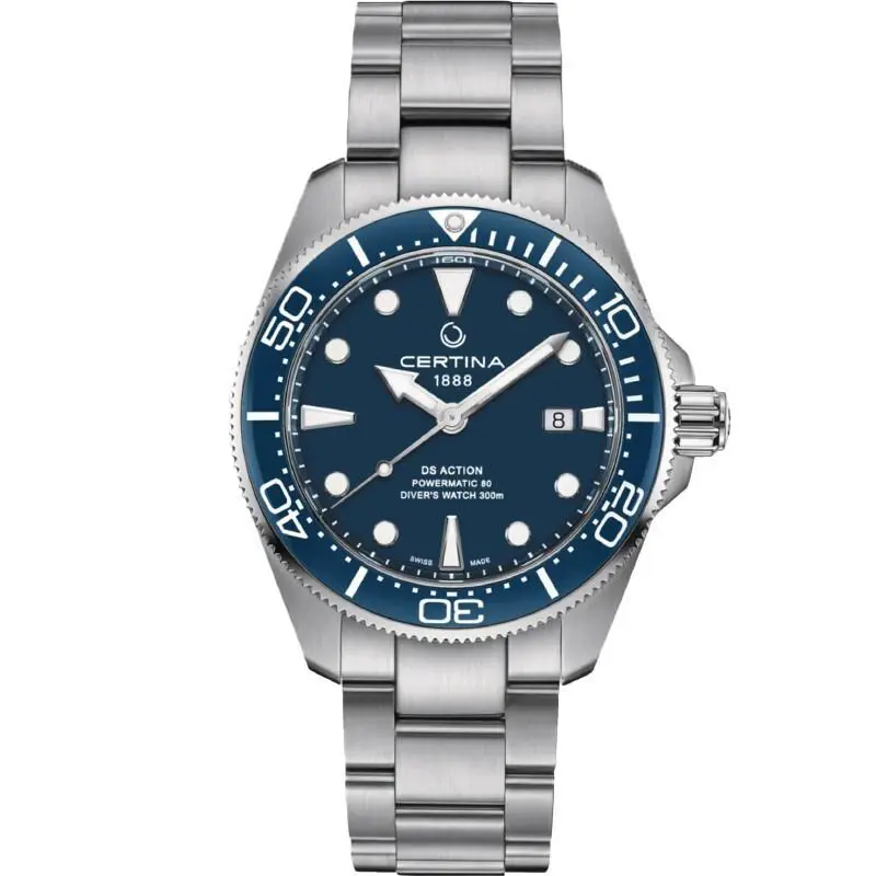 DS Action Diver Powermatic 80 Blue Dial 43mm Men`s Watch C0326071104100 by Certina