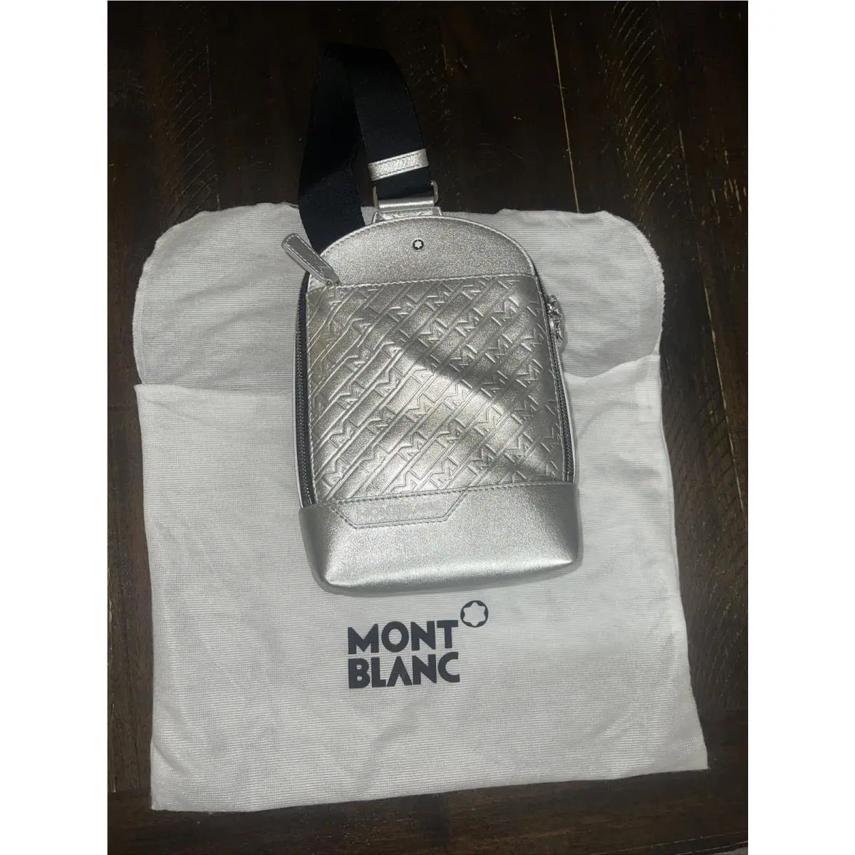 Montblanc M Gram Silver Sling Crossbody Bag Unisex