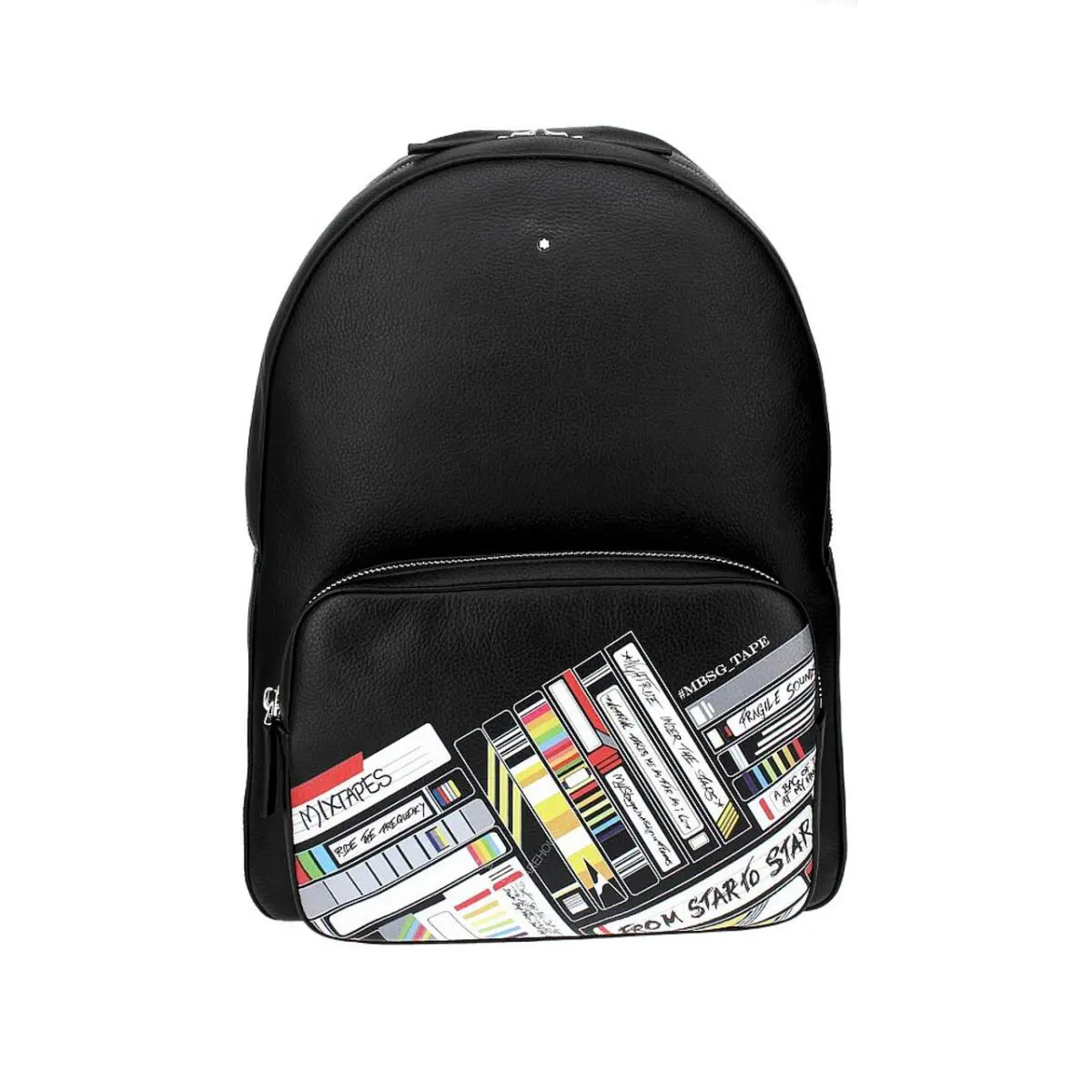 Montblanc Meisterstück Black Lthr Mix Tapes Graphic Motif Backpack 123732