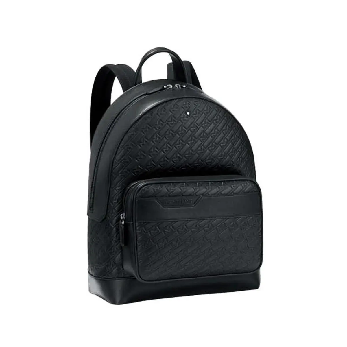 Montblanc M Gram 4810 Men Black Leather Embossed Logo Backpack 128618
