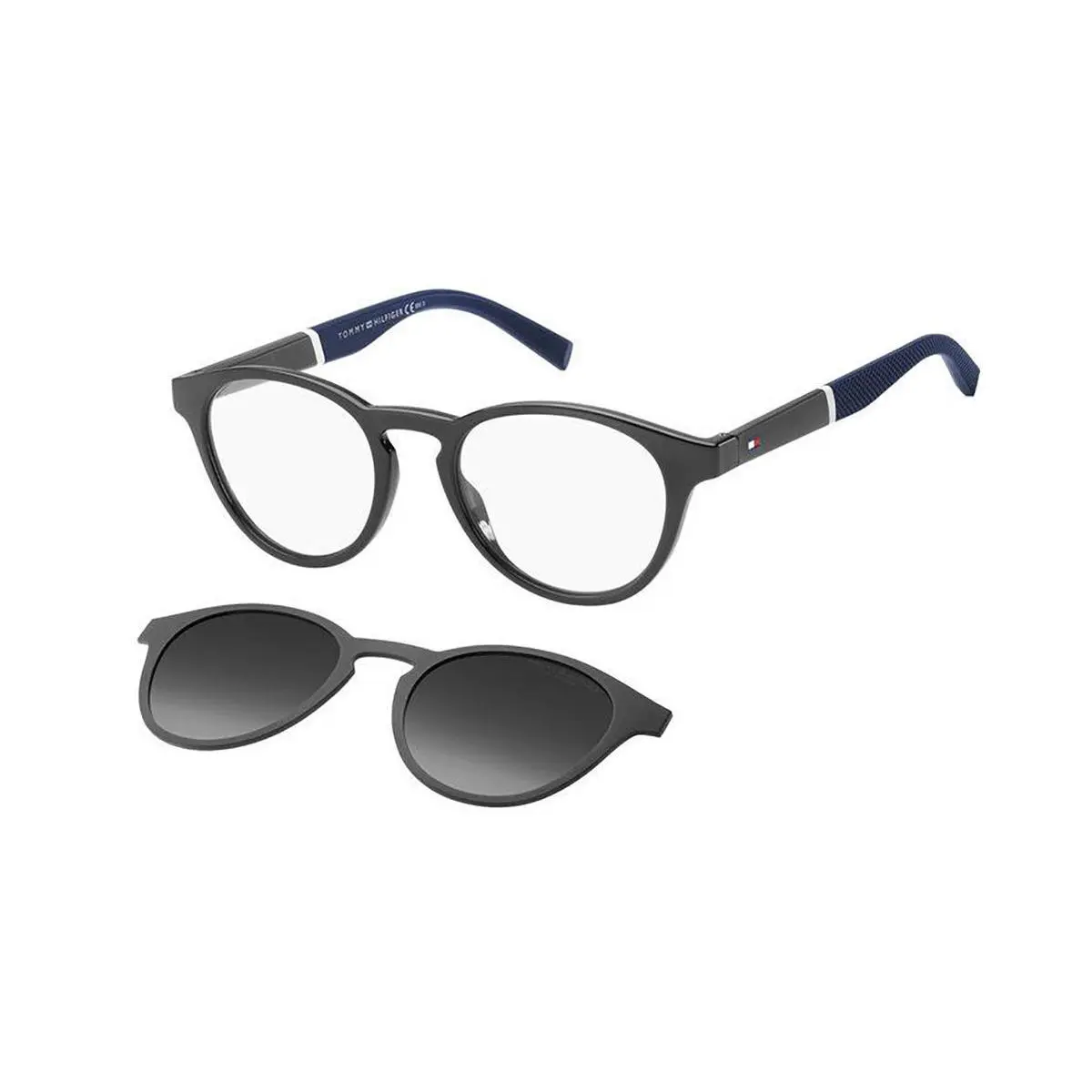 TH 1902/CS KB7 Grey Unisex Eyeglasses 50-20-145 W/case Clip On by Tommy Hilfiger