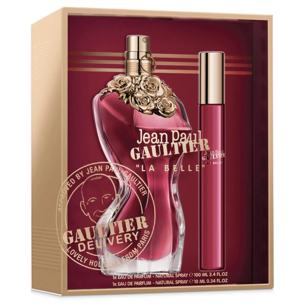 Jean Paul Gaultier La Belle Eau de Parfum Gift Set 3.4oz/100mL+Travel Spray 10mL