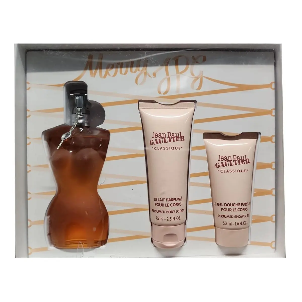 Jean Paul Gaultier Classique 3pc Gift Set For Women-3.4 oz edt+1.6 oz S/g+more