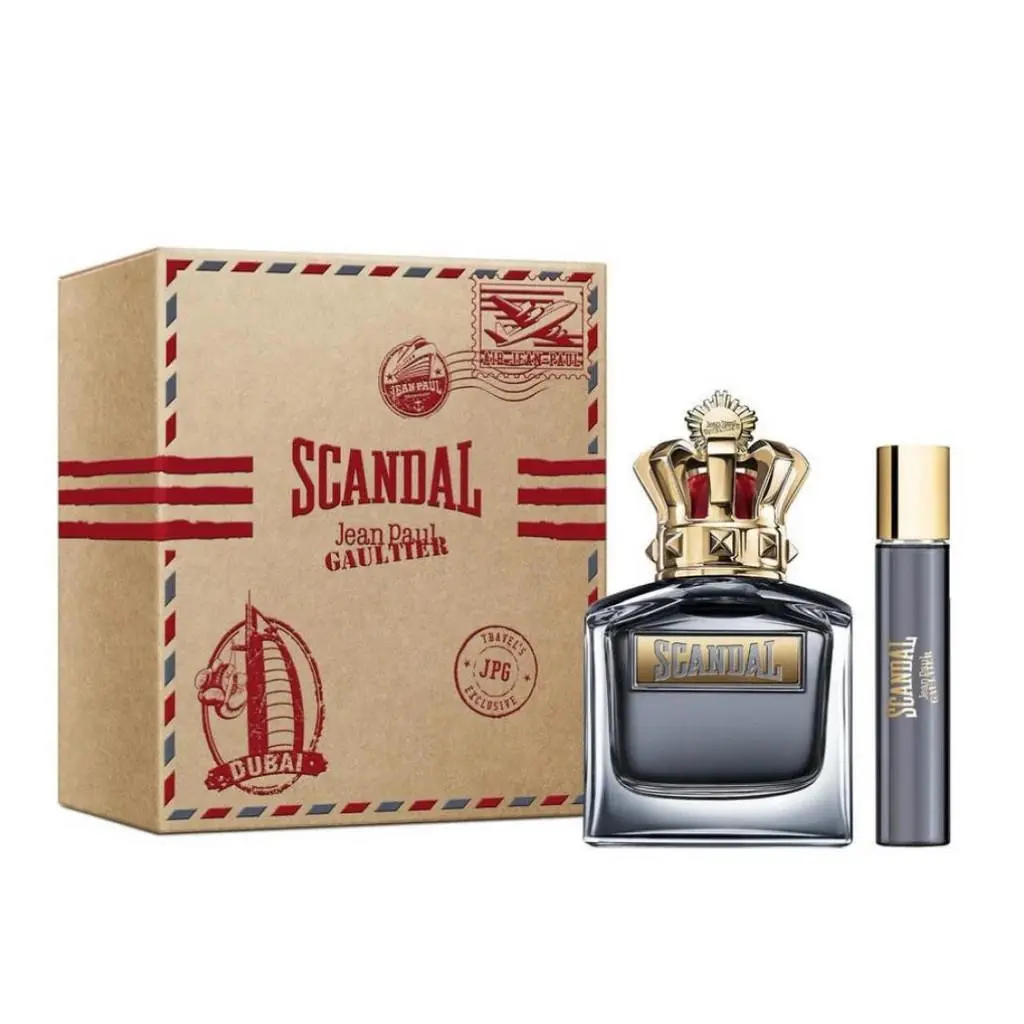 Jean Paul Gaultier Scandal Men`s 2pc Set 3.4oz Edt Spray + .68oz Travel Spray