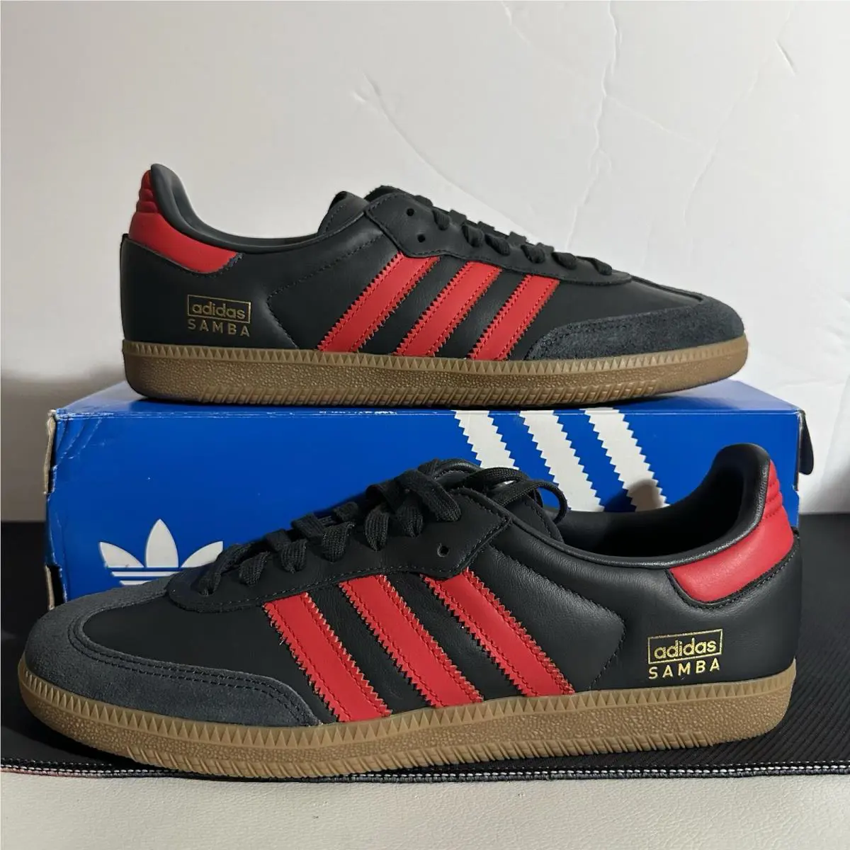 Adidas Samba OG Carbon Better Scarlet Mens Shoes IG6173