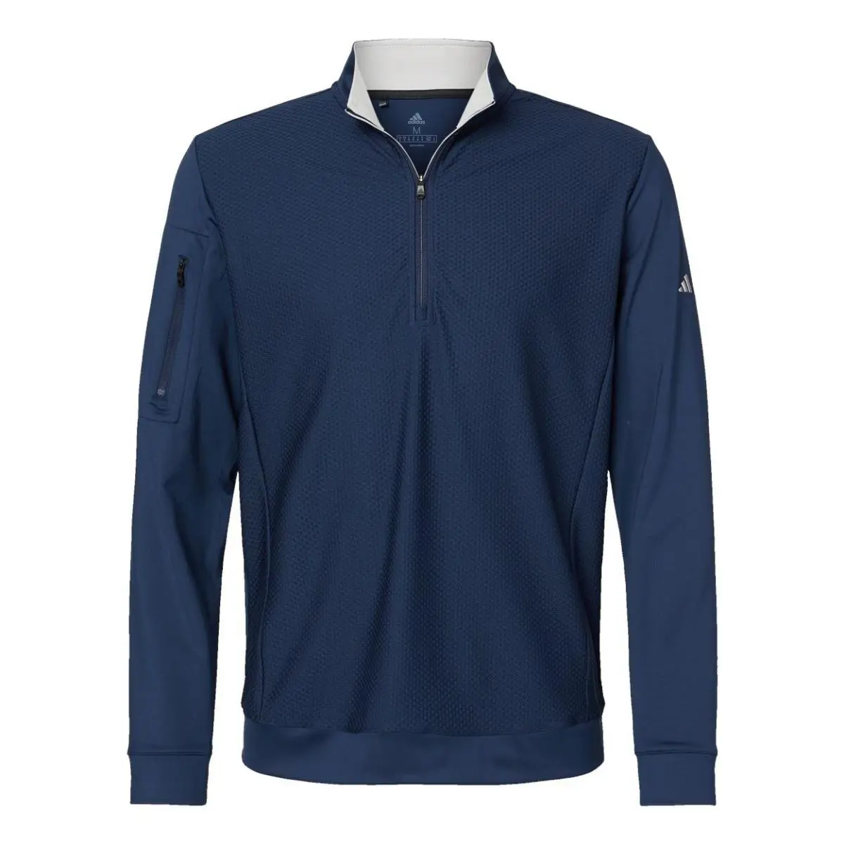 Adidas clothing - Performance Textured 1/4 Zip Pullover - A295 - White 2