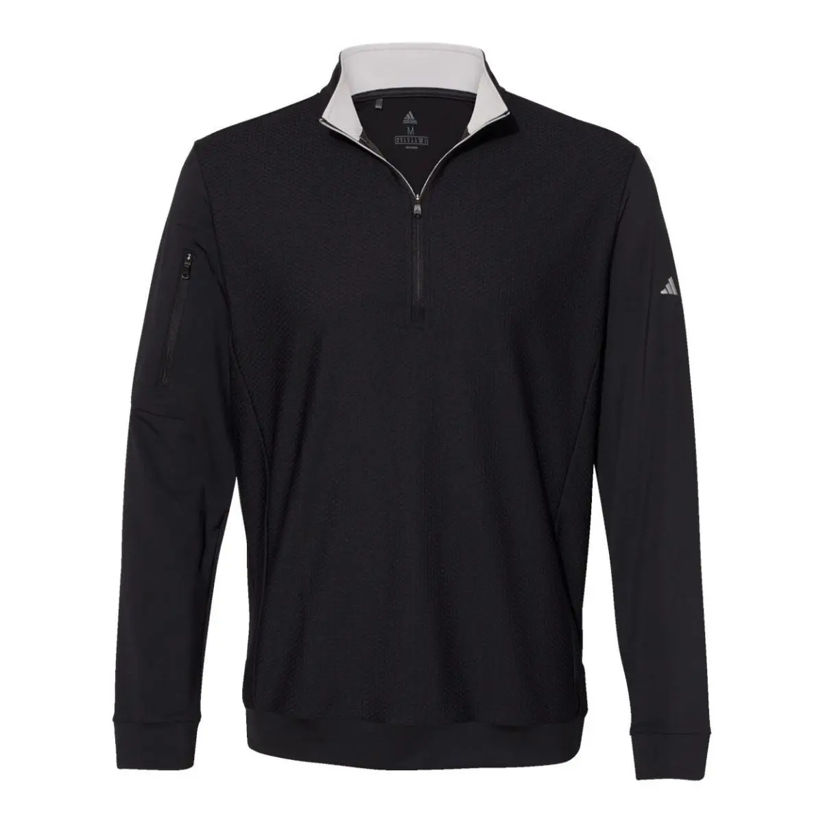 Adidas clothing - Performance Textured 1/4 Zip Pullover - A295 - White 3