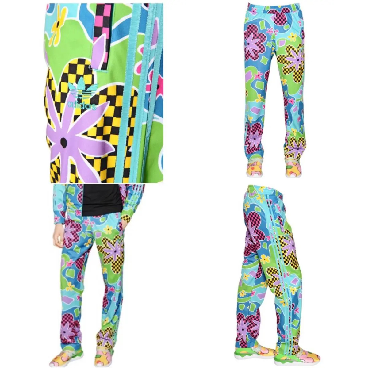 Jeremy Scott x Adidas Psychedelic Floral Shellsuit Colorful Pants Rare
