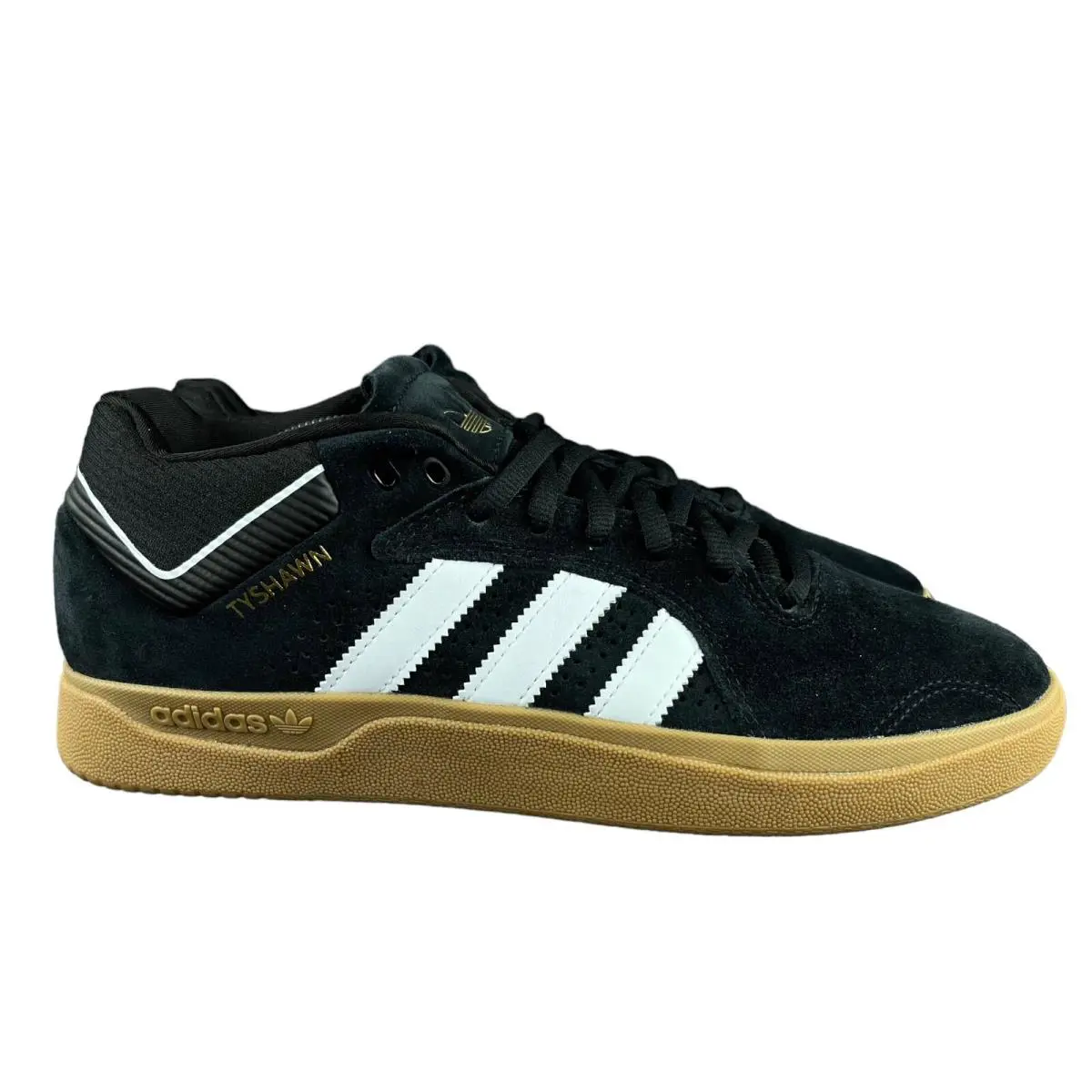 Adidas Tyshawn Core Black White Gum Skate Shoes GY6946 Men`s Sizes 7 - 13