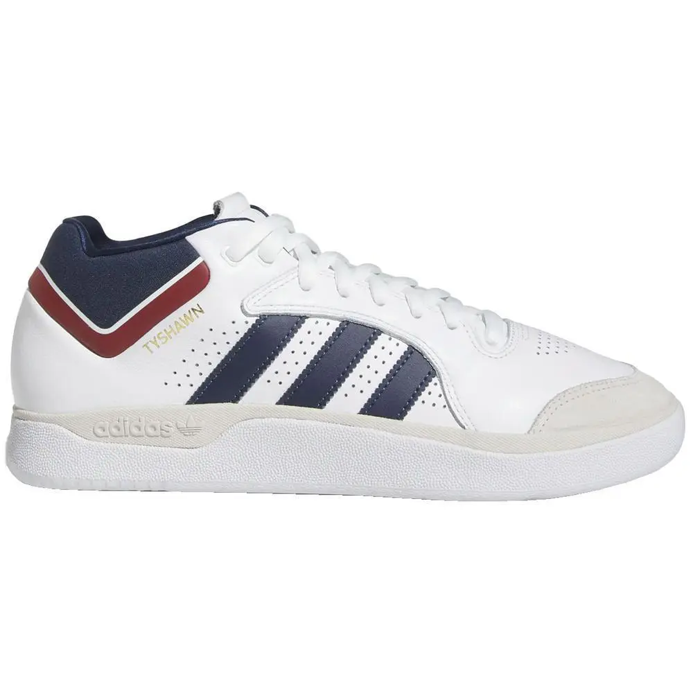 Adidas Tyshawn White/collegiate Navy/grey Mens Skate Shoe