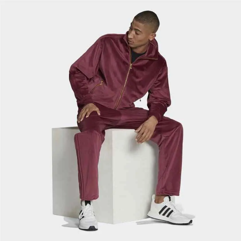 Adidas Originals Men`s Adicolor Velour Firebird Suit Jacket Pant
