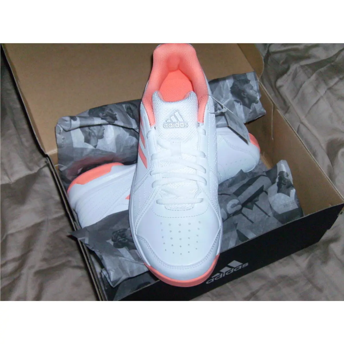 Adidas shoes - 3 Stripes - Stripes - White/Peach 2