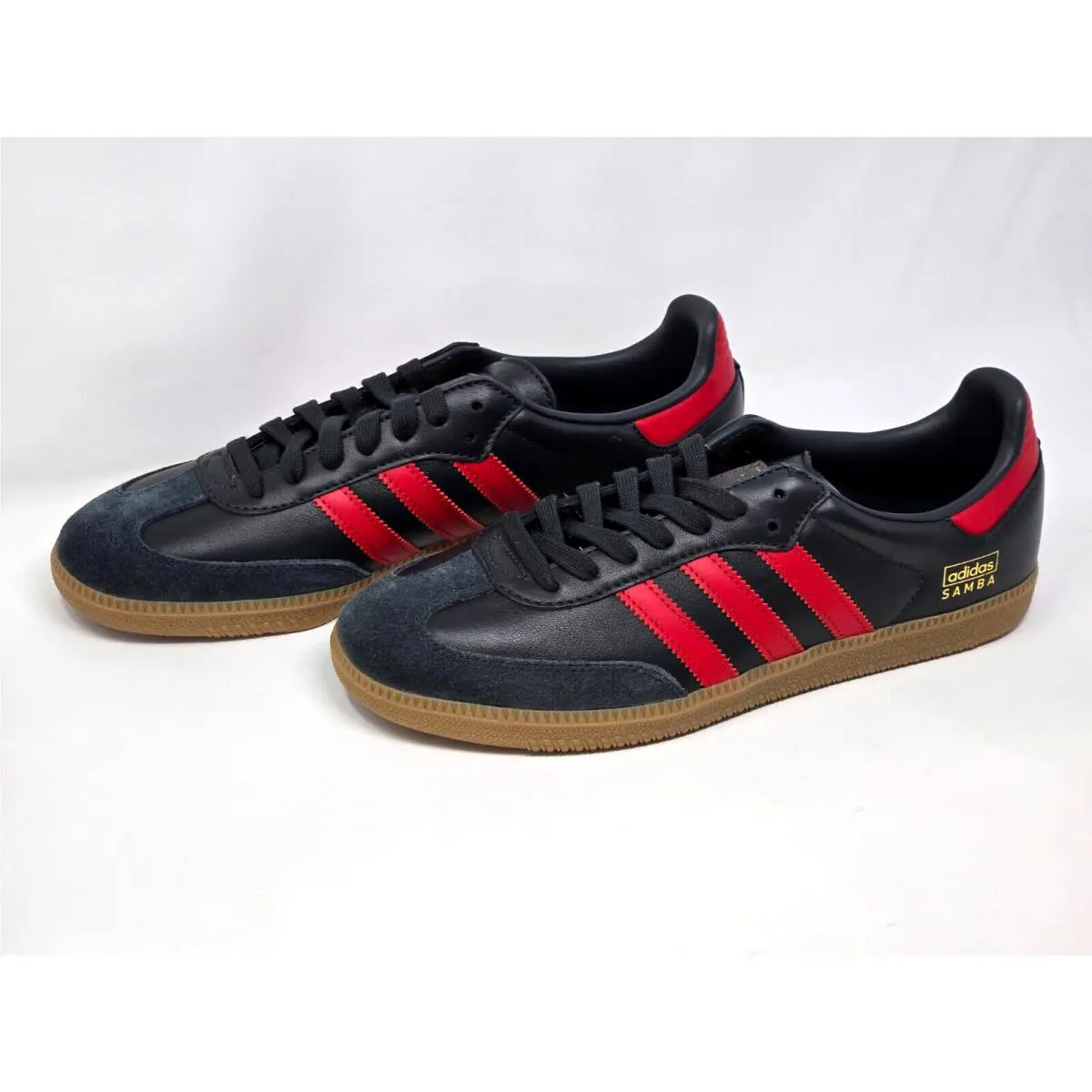 Adidas Originals Samba OG Men`s Sizes Carbon Black Red Scarlet Shoes IG6173 Nby