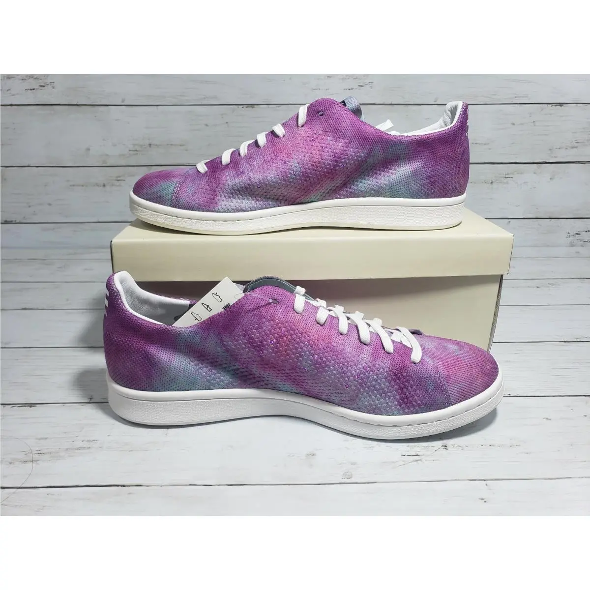 Adidas shoes - Stan Smith - Stan Smith - Chalk Coral / Running White / Running White, VARIATION: `Holi Powder Dye` 1