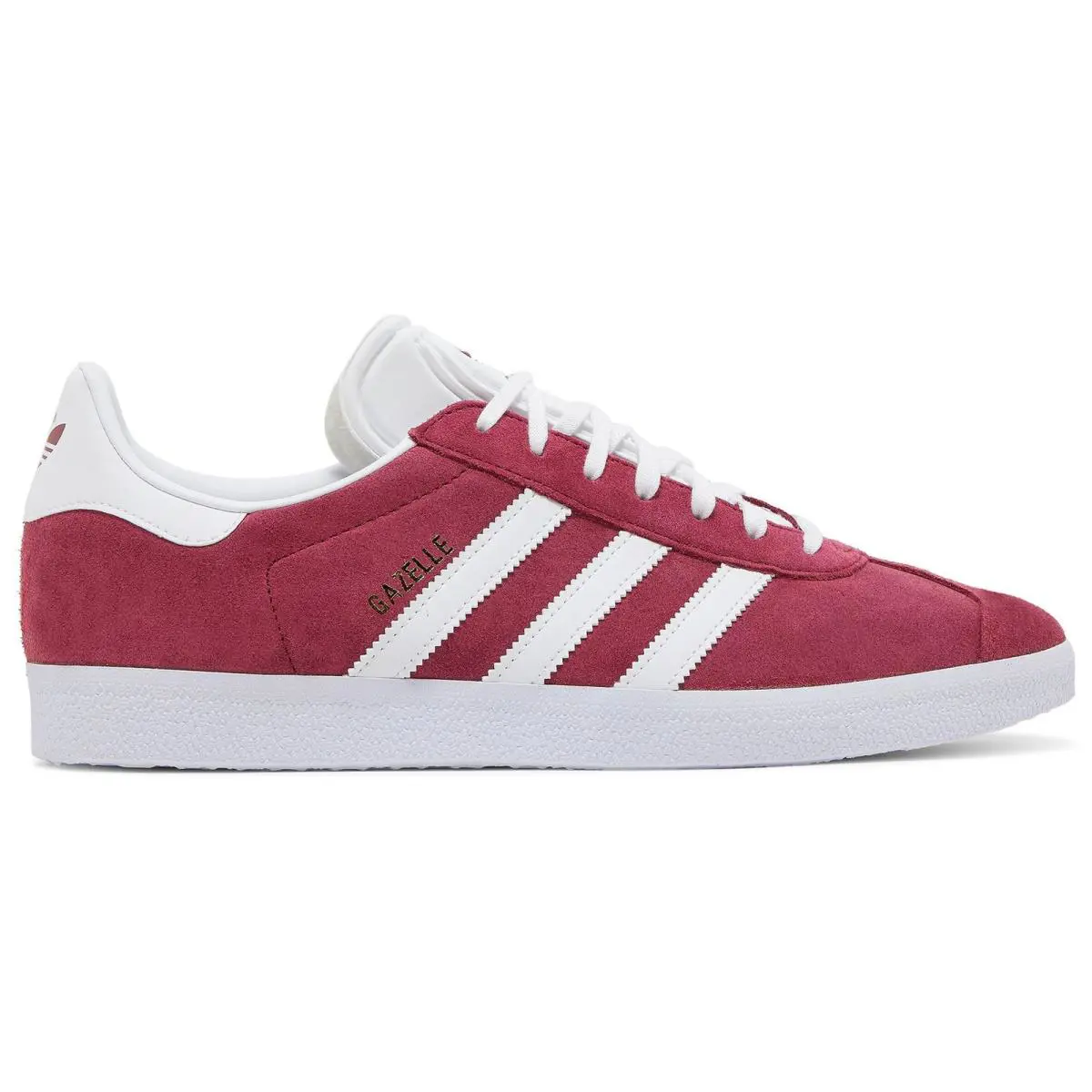 B41645 Mens Adidas Gazelle `collegiate Burgundy White` - Collegiate Burgundy/Cloud White/Gold Metallic