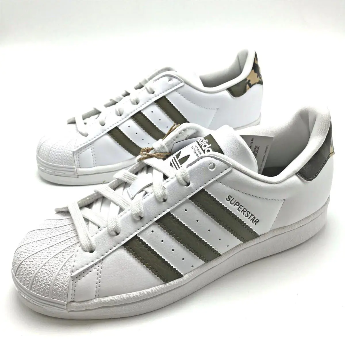 Adidas shoes - adidas Superstar - Superstar - HQ4287 - Cloud White / Olive Strata / Cloud White 2