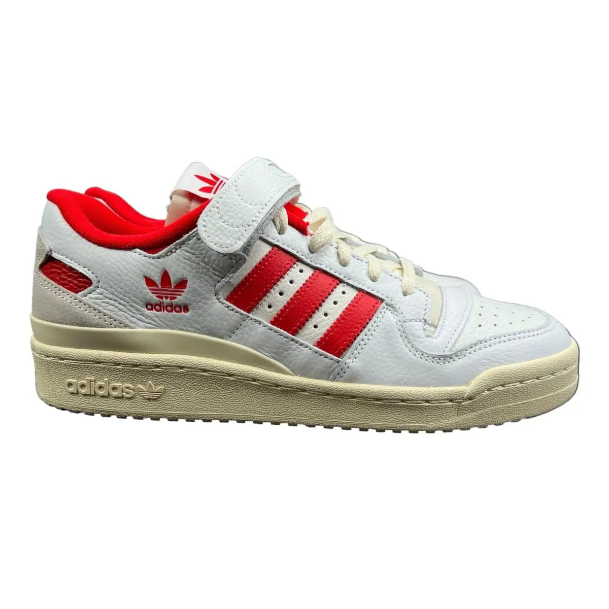 Adidas Forum 84 Low White Vivid Red Cream Shoes GY5848 Men`s Sizes 10 - 13