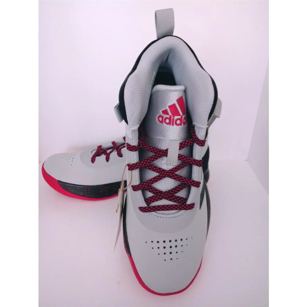 Adidas shoes - ADIDAS CROSS EM UP 5 WIDE - FW8980 - LIGHT Grey Two / Core Black / Scarlet 5