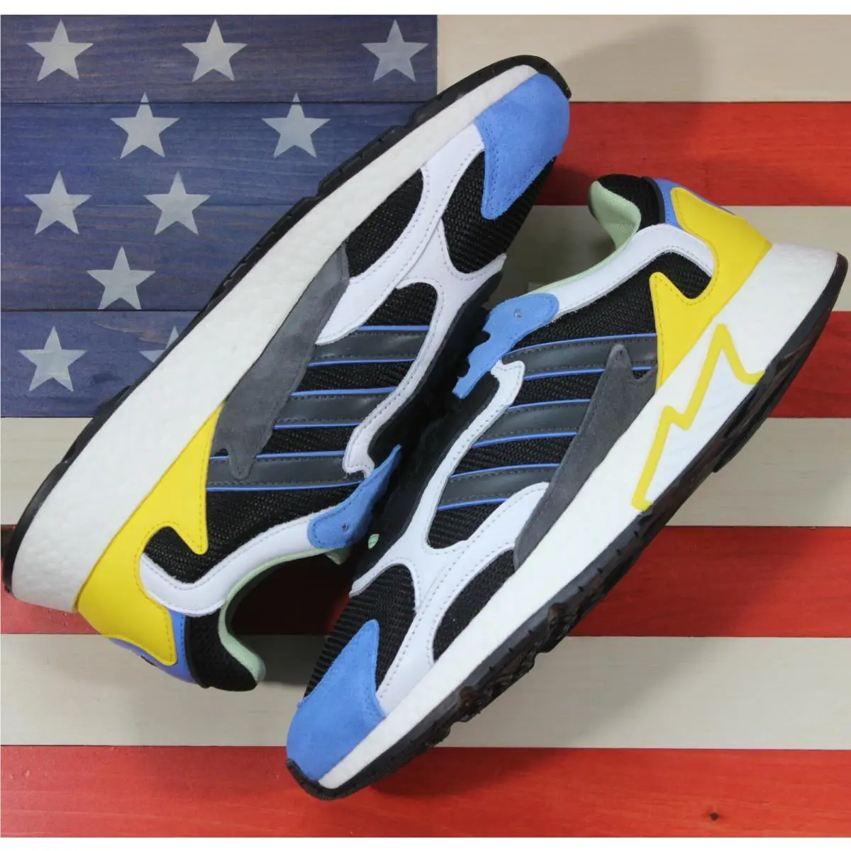 Adidas shoes - Adidas Tresc Run - Tresc Run - EG7949 - Black, Manufacturer: Core-Black/Solid-Grey/White/Yellow/Blue 2
