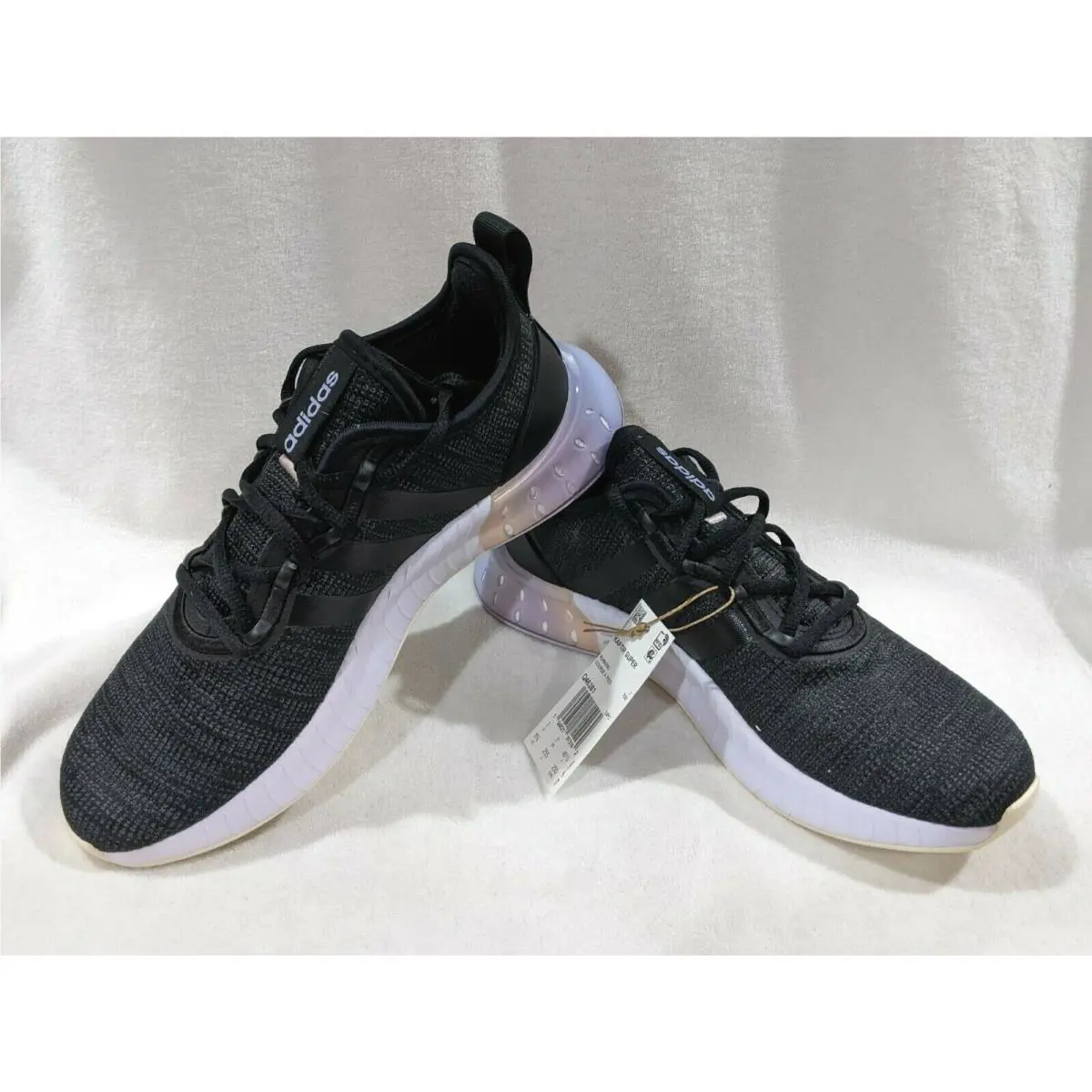 Adidas Women`s Kaptir Super Black/multi Running Shoes - Size 8.5 Q46281