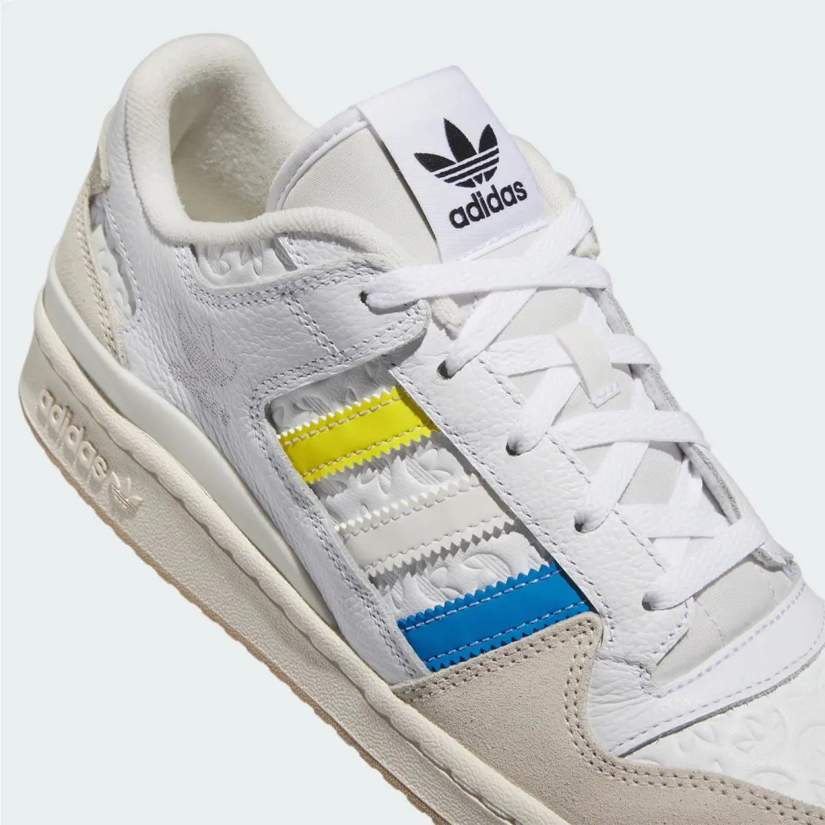 Adidas shoes - Cloud white, Bright Yellow, Bright Blue 9