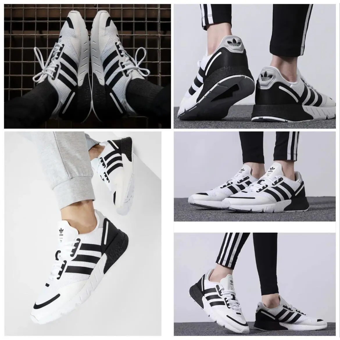 Adidas Men Ultra Originals ZX 1K Boost Black/white Running Shoes FX6510