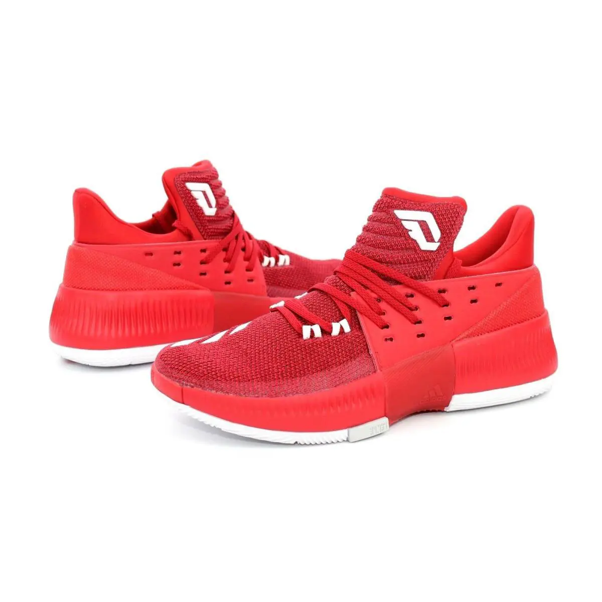 Adidas Dame 3 D Lillard 3 Basketball Shoes Red Athletic Sneakers - Red