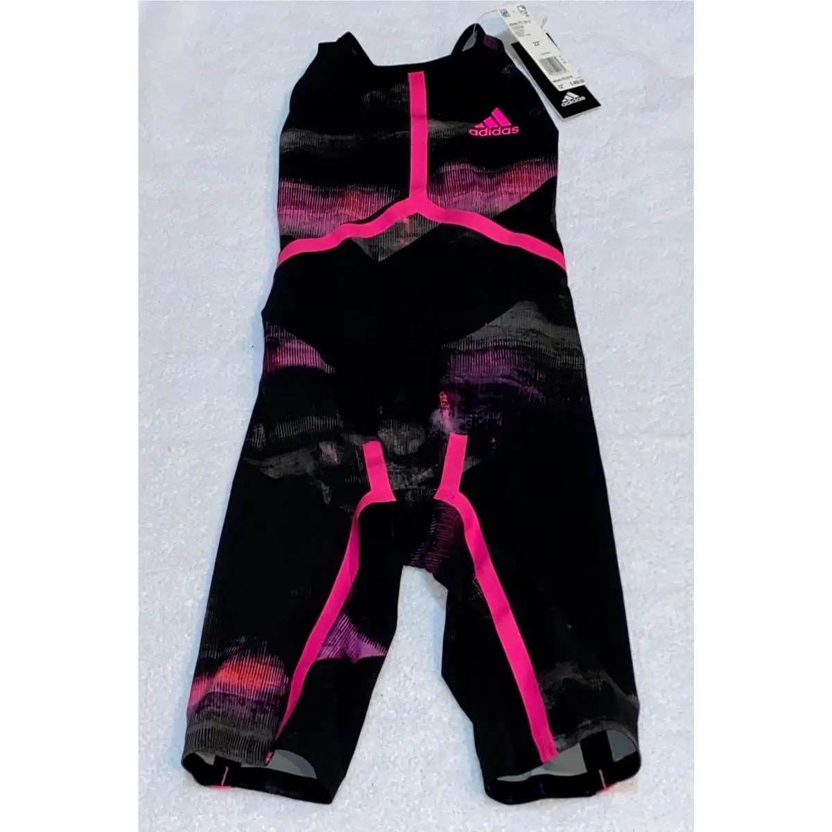 Adidas clothing - ADIDAS Adizero XVIII Freestyle Closed Back Kneesuit Swim Suit - CD5234 - Black 9