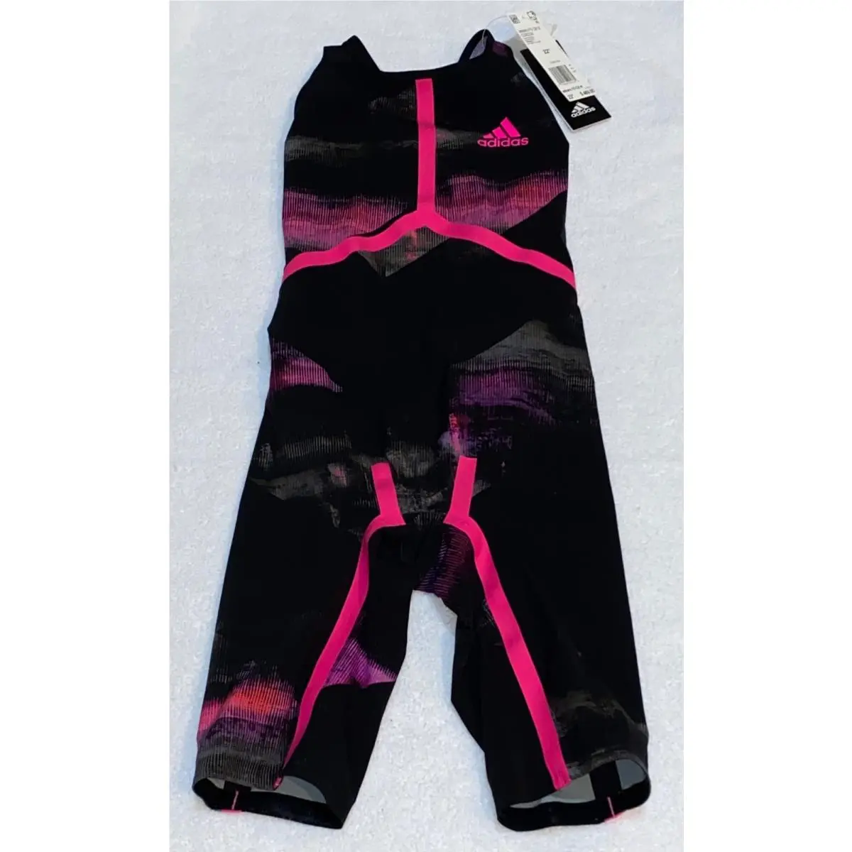 Adidas clothing - ADIDAS Adizero XVIII Freestyle Closed Back Kneesuit Swim Suit - CD5234 - Black 4