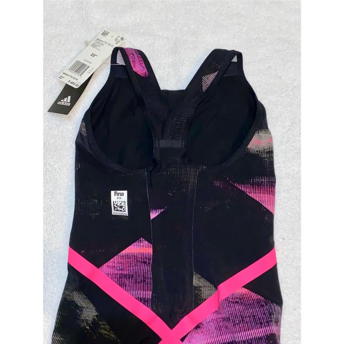 Adidas clothing - ADIDAS Adizero XVIII Freestyle Closed Back Kneesuit Swim Suit - CD5234 - Black 6