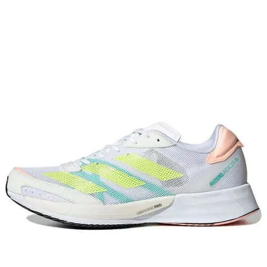 Wmns Adidas Adizero Adios 6 `white Pulse Lime` - White