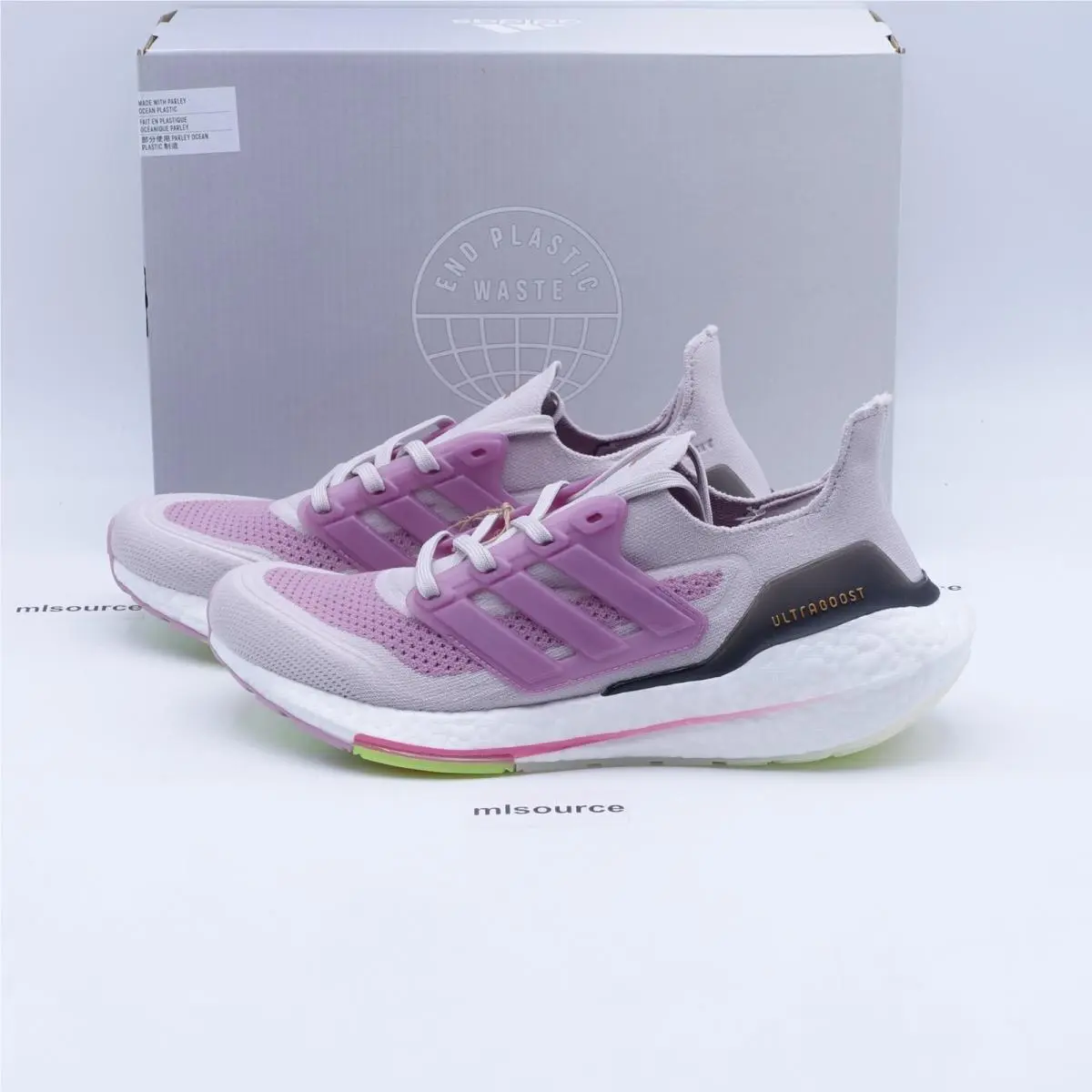 Adidas Women`s Ultraboost 21 Recycled Primeblue Running Shoes S23831 Ice Purple