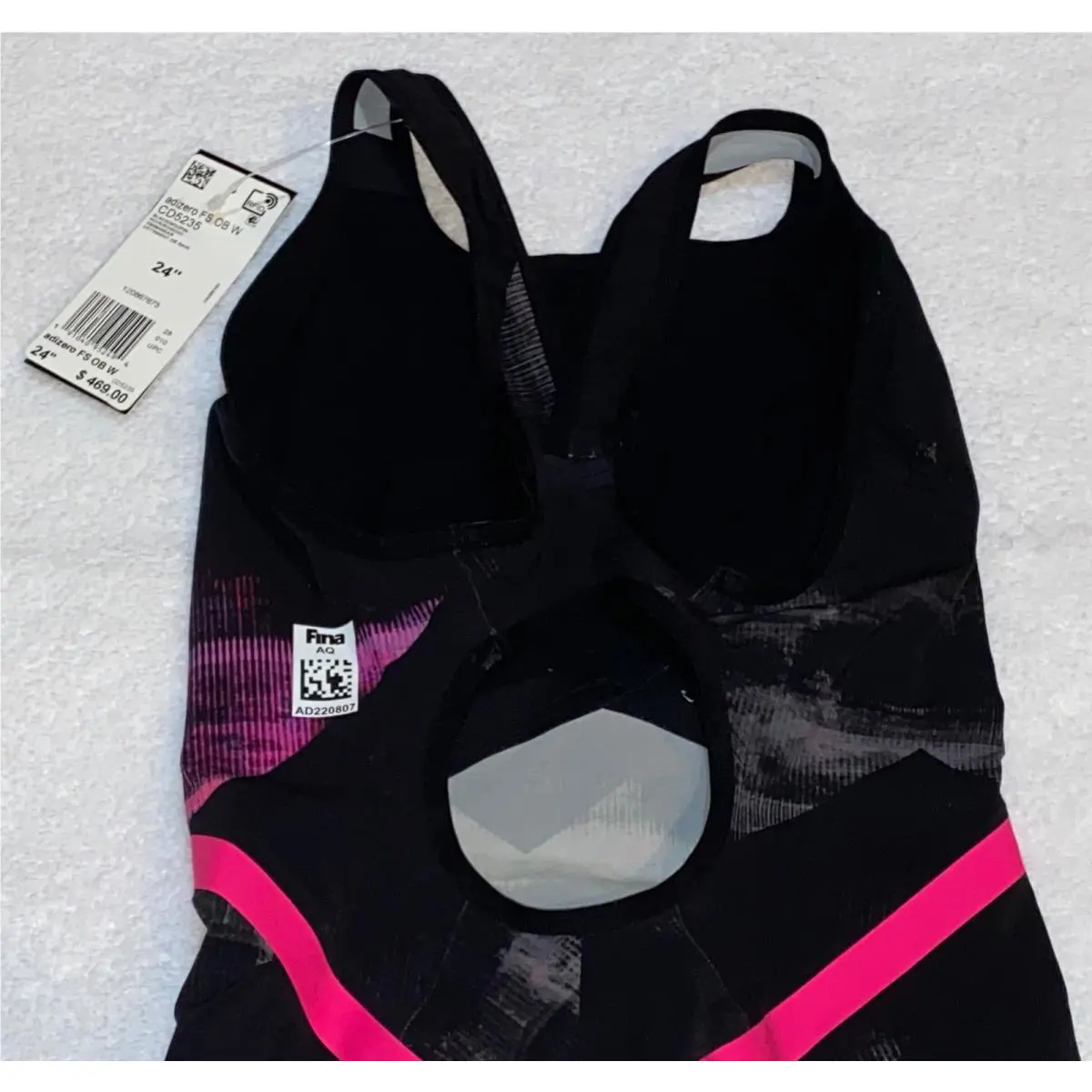 Adidas clothing - ADIDAS Adizero XVIII Freestyle Open Back Kneesuit Swim Suit - CD5235 - Black 8