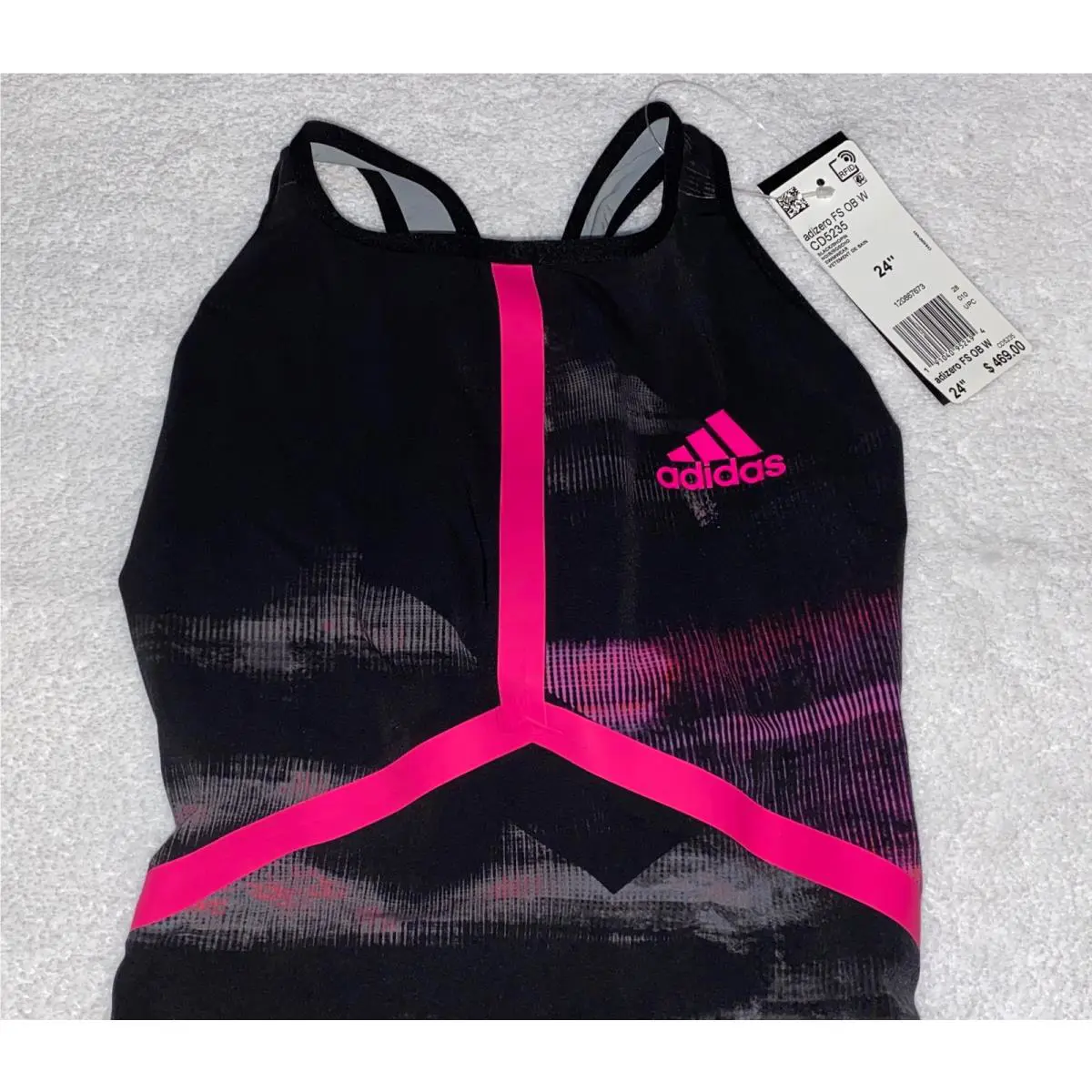 Adidas clothing - ADIDAS Adizero XVIII Freestyle Open Back Kneesuit Swim Suit - CD5235 - Black 5