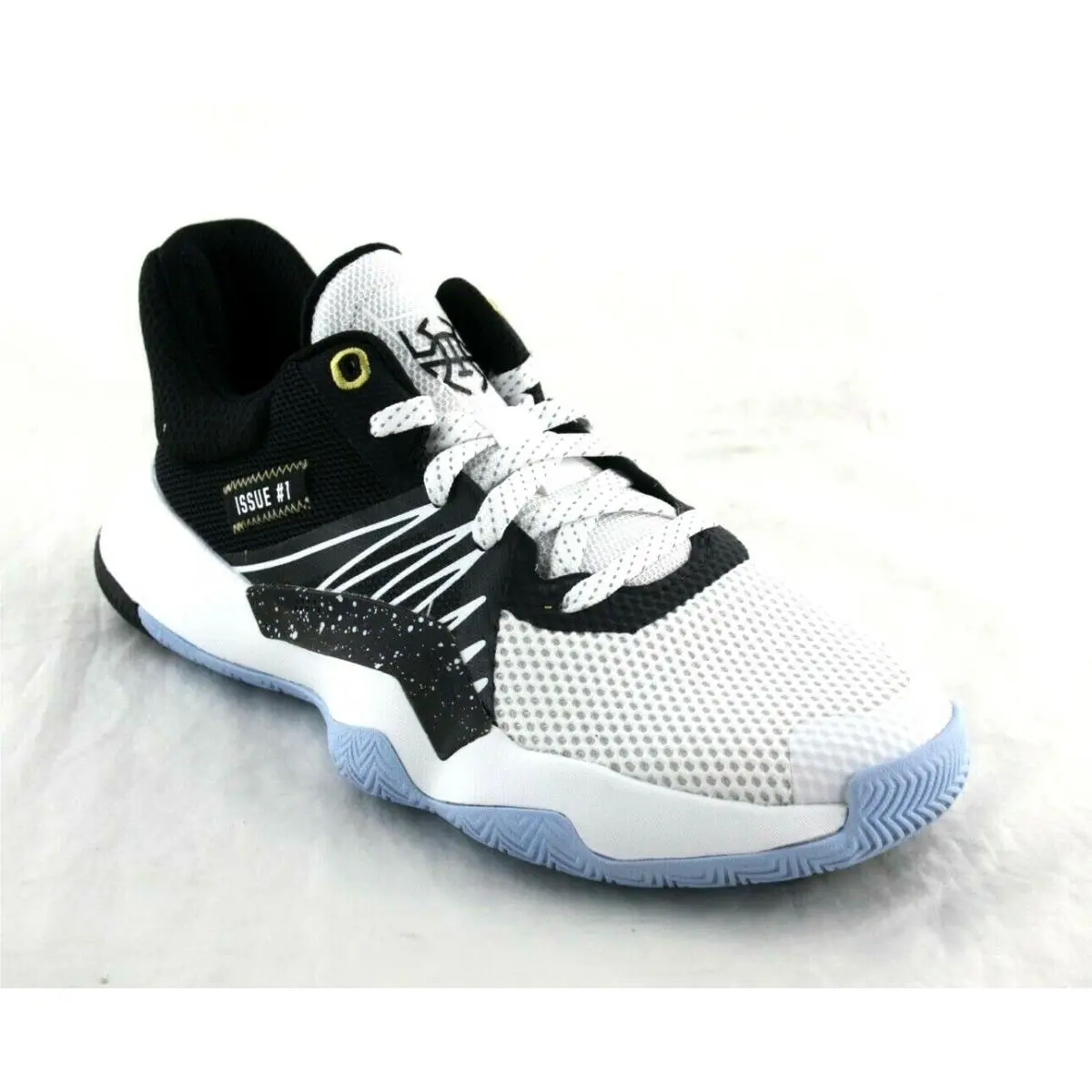 Unisex Big Kids Adidas D.o.n.issue I J EH2434 White/black/gold Metallic Size 5.5