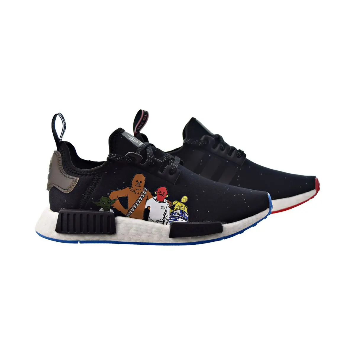 Adidas Nmd R1 J `star Wars` Big Kids` Shoes Black-white FX6503 - Black-White