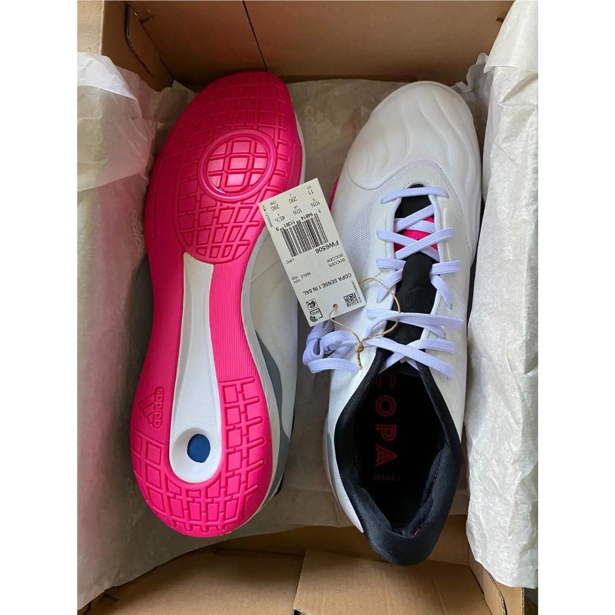 Adidas shoes - Adidas Copa Sense.1 Indoor Sala - FW6506 - White/Shock Pink 29
