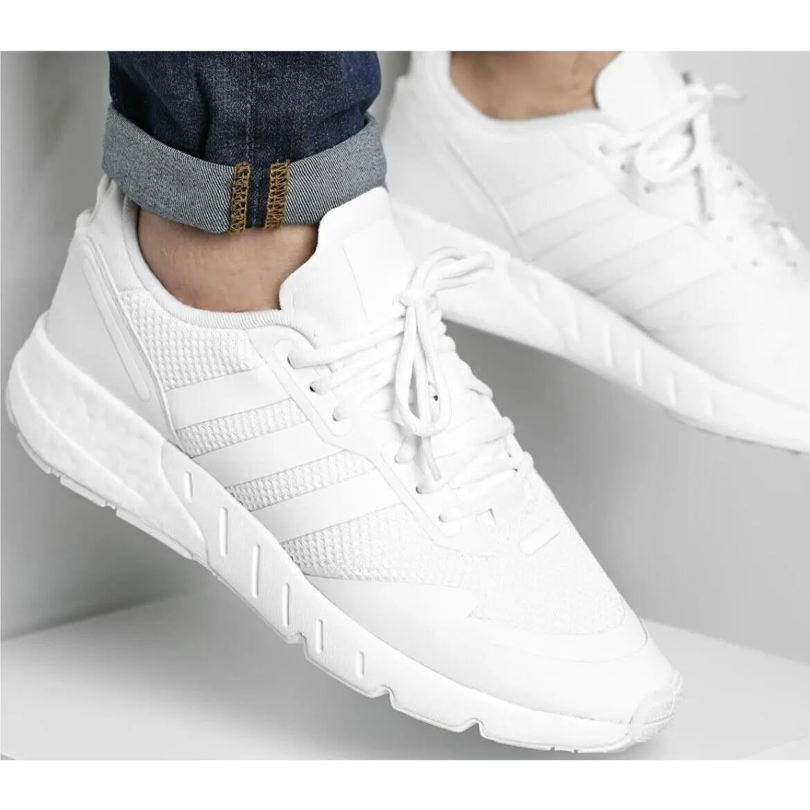Adidas shoes - Adidas ZX 1K Boost - Boost - FX6516 - Cloud White / Cloud White / Cloud White 11