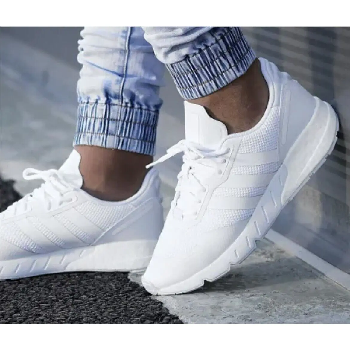 Adidas shoes - Adidas ZX 1K Boost - Boost - FX6516 - Cloud White / Cloud White / Cloud White 22