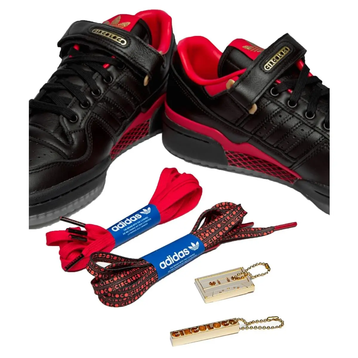 Adidas shoes - Forum Low x Circoloco - Forum Low Circoloco - HQ3618 - Core Black/Core Black/Vivid Red 6
